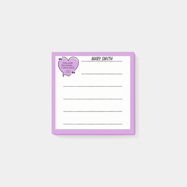 Post-it® One Book, Two Books... I Want More! (Devant)