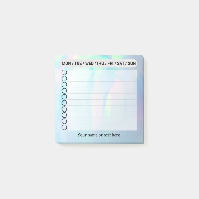Post-it® Opal Gemstone To do list Post-it Notes (Devant)