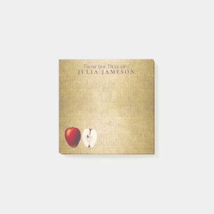 Post-it® Or décoré d'un monogramme vintage 3x3 de pommes