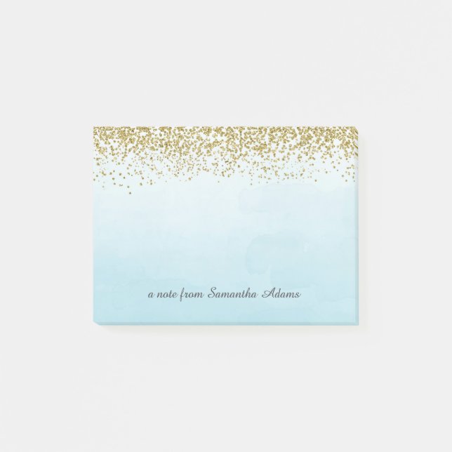 Post-it® Or et notes bleues d'Ombre (Devant)