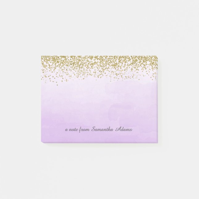 Post-it® Or et notes de pourpre d'Ombre (Devant)