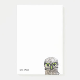 Post-it® Or fait sur commande et hibou creusant argenté