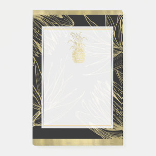 Post-it® Or & Noir Tropical Pineapple Botanique Floral
