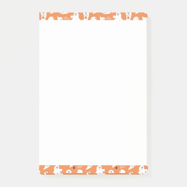POST-IT® ORANGE ADORABLE ET GHOSES BLANCS (Devant)