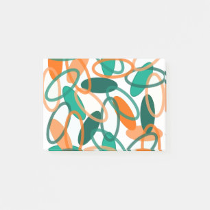 Post-it® Orange et Ovales Turquoises