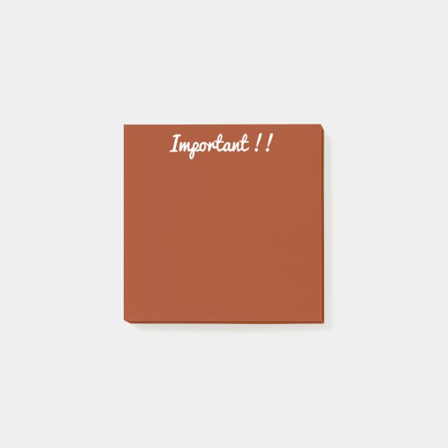 Post-it® orange foncé/marron (Devant)