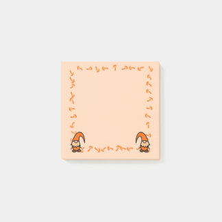 Post-it® Orange Gnomes with Mushrooms Post it Notes