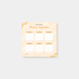Post-it® Orange Retro Style Personal Weekly Planner