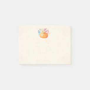 Post-it® Orange Watercolor Citrouille automne saison