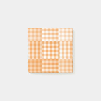 Post-it® Orange White Checker Patchwork Pattern