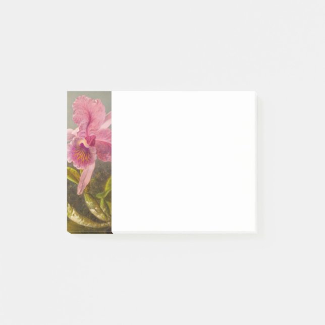 Post-it® Orchidée avec deux colibris Heade (Devant)