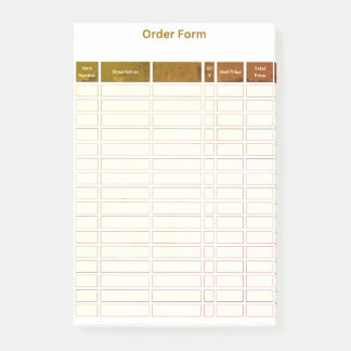 Post-it® order form post it note