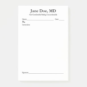 Post-it® Ordonnance de plaisanterie - 4" x 6" Post Il note