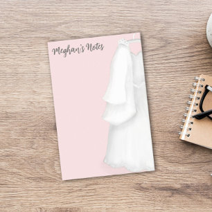 Post-it® Organisateur de mariage moderne robe de mariée ros