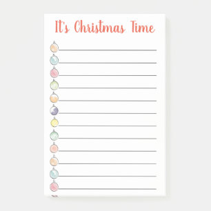Post-it® Ornements de Noël d'aquarelle pour faire la liste