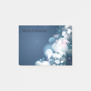 Post-it® ornements de Noël sur un fond bleu