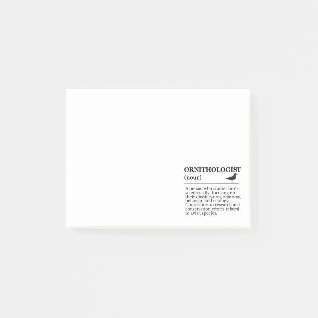 Post-it® Ornithologist Definition - Vogelkunde (Birdwatchin (Devant)