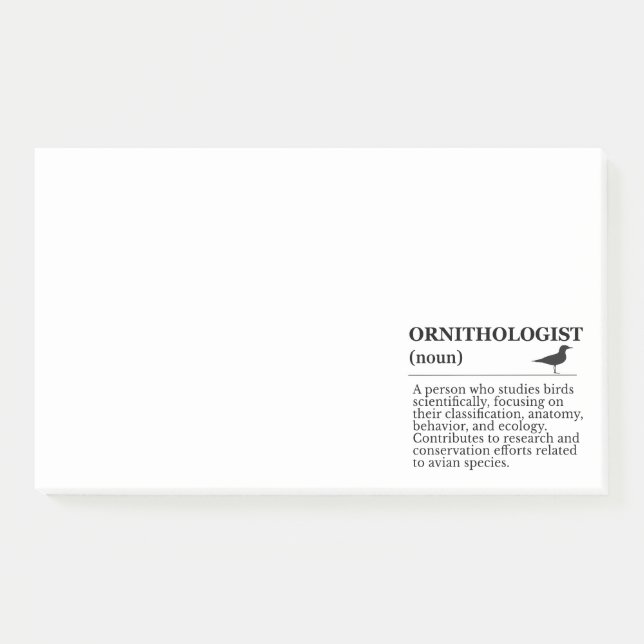Post-it® Ornithologist Definition - Vogelkunde (Birdwatchin (Devant)