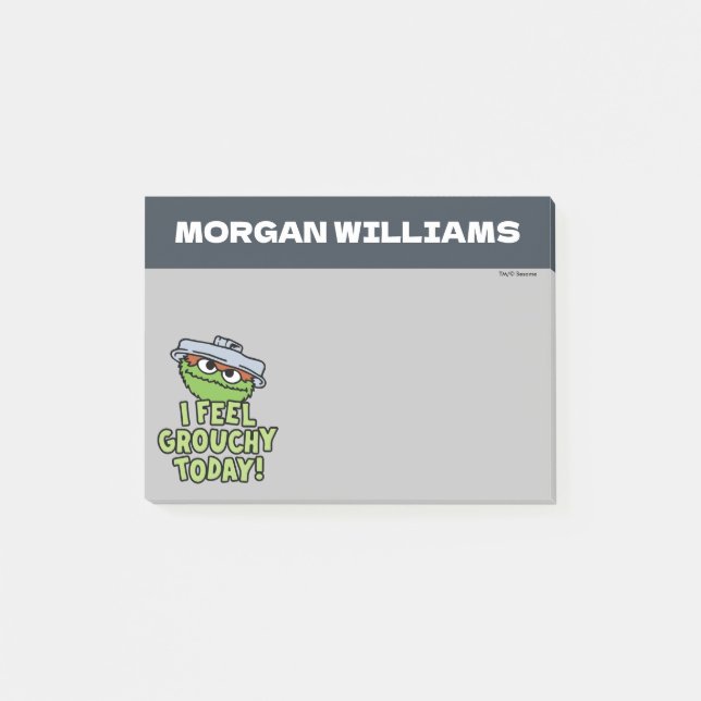 Post-it® Oscar le Grognon | Je me sens grognon | Ajouter un (Devant)