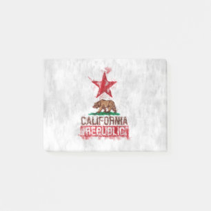 Post-it® Ours drapeau de Californie en style peint