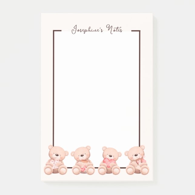 Post-it® Ours en peluche mignon (Devant)