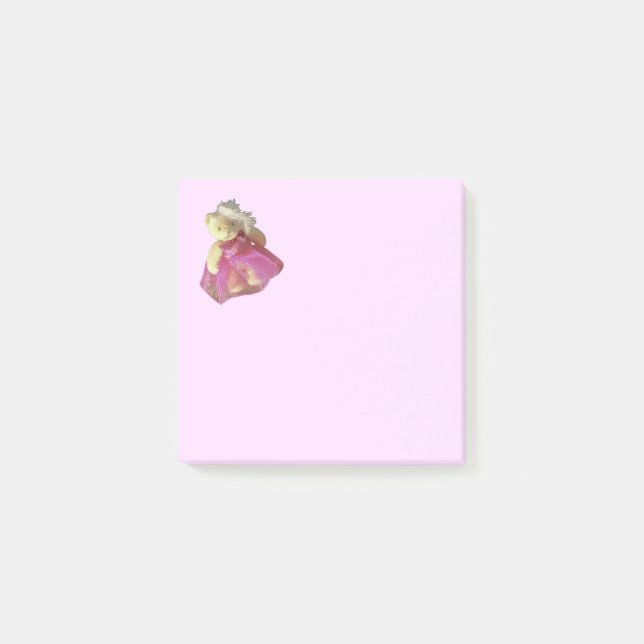 Post-it® Ours en peluche rose animal (Devant)