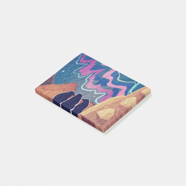 Post-it® Ours lumineux nordique (Incliné)