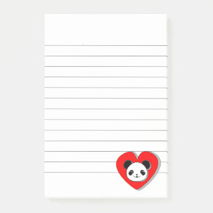 Post-it® Ours Panda Cute Et Carrosserie Rouge