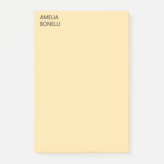 Post-it® Own Name Modern Minimal Professional Plain Beige (Devant)