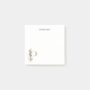 Post-it® P Monogramme Floral Notes post-it personnalisées