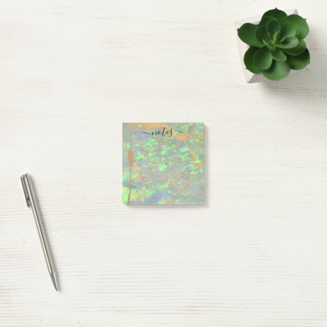 Post-it® Pad de note de glam moderne Opal Vert (Bureau)