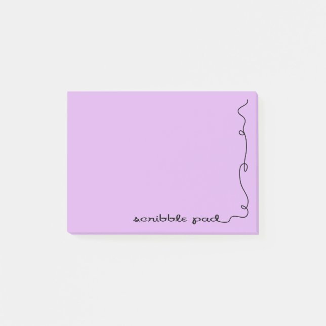Post-it® Pad Scribble violet (Devant)