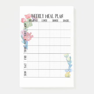 Post-it® Page Plan de repas hebdomadaire