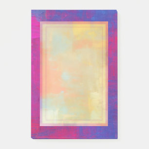 Post-it® Painting Magenta and Blue Abstract