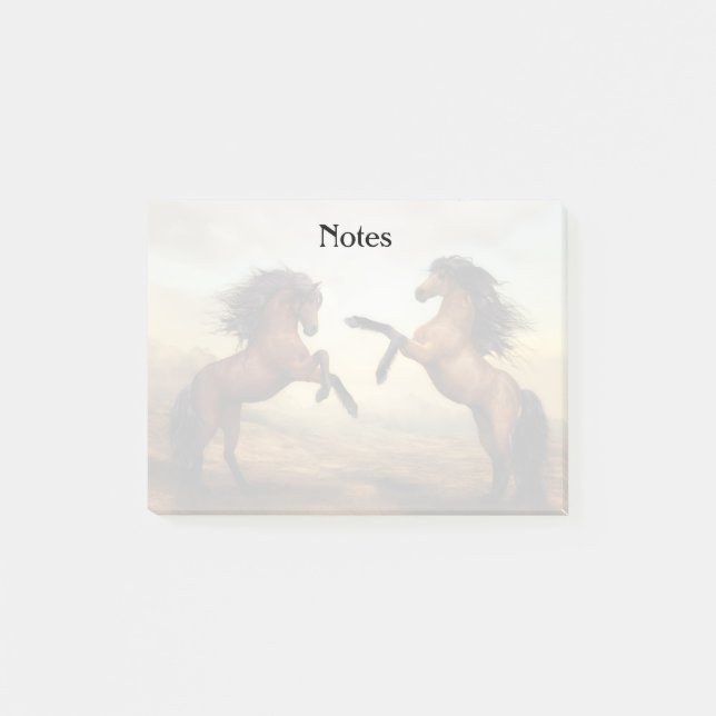 Post-it® paire de chevaux sauvages (Devant)