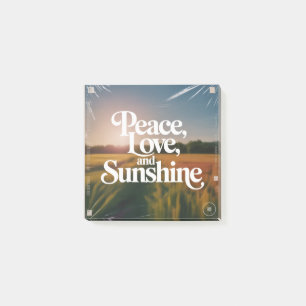 Post-it® Paix, Amour Et Soleil