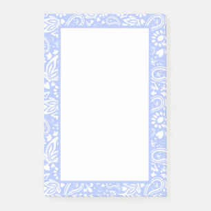 Post-it® Pale Bleu et Blanc Paisley Patterné Joli