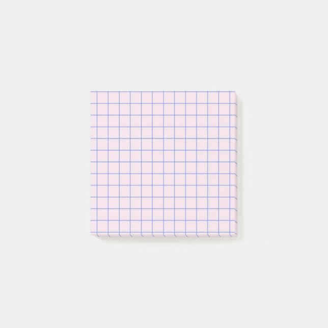 Post-it® Pale Lilac À damiers Motif Conception de grille do (Devant)