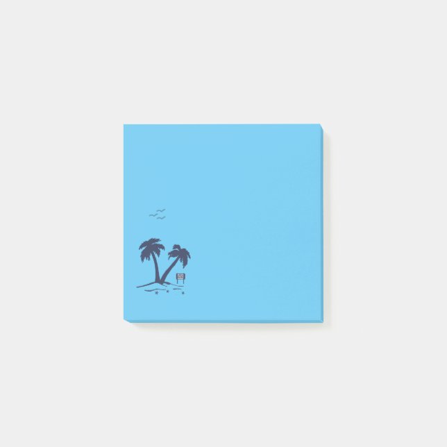 Post-it® Palm Trees Beach Sky Blue (Devant)