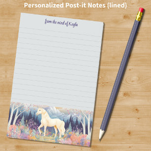 Post-it® Palomino Horse Fleur sauvage Slogan personnalisé
