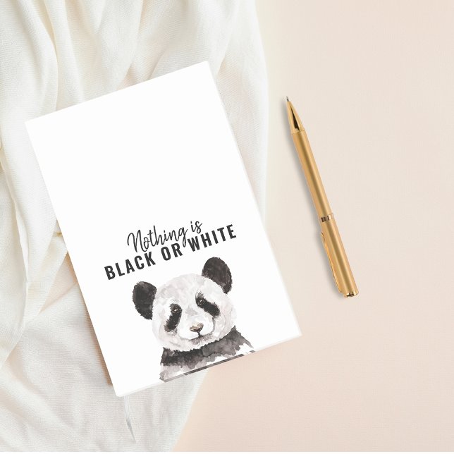 Post-it® Panda Funky Moderne Noir Et Blanc Avec Citation (Créateur téléchargé)