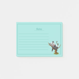 Post-it® Panda mignonne dans l'arbre avec des lignes Post-i