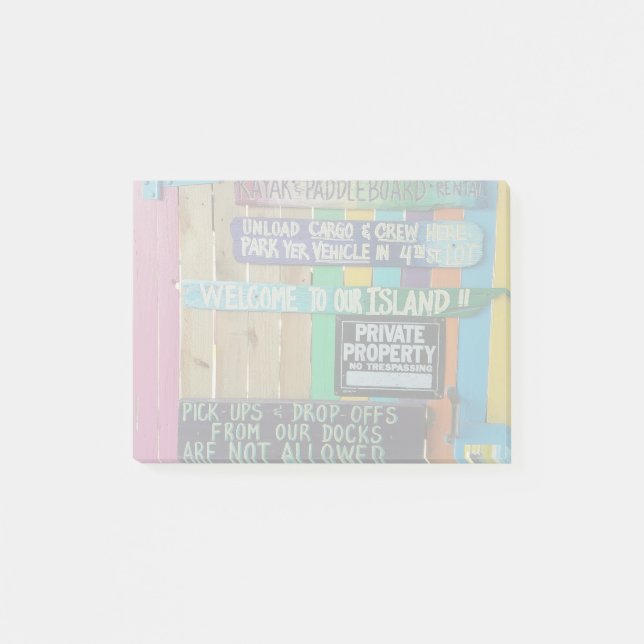 Post-it® Panneau coloré Welcome Island Carribean (Devant)