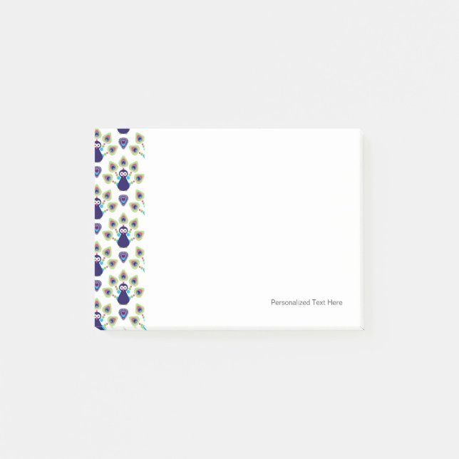 Post-it® paon exotique de l'Inde rétro (Devant)