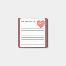 Papa, blague du jour" Fête des pères Post-It Note