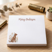 Papeterie Chien Floral Cadeau Botanique Céleste po