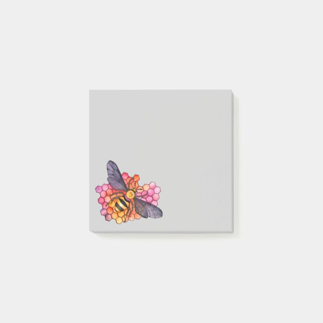 Post-it® Papier adhésif Abeille en Nid d'Abeille (Devant)