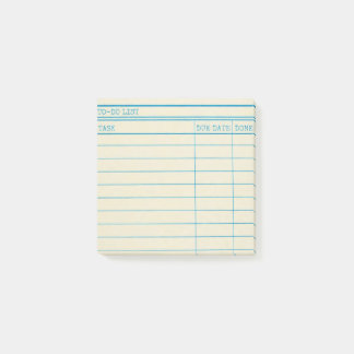Post-it® Papier adhésif de carte de bibliothèque jaune - Li