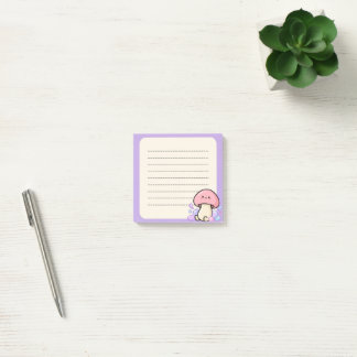Post-it® Papier autocollant mignon champignon violet ligné