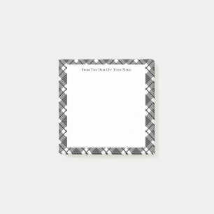 Post-it® Papier autocollant modifiable à motif carreaux noi